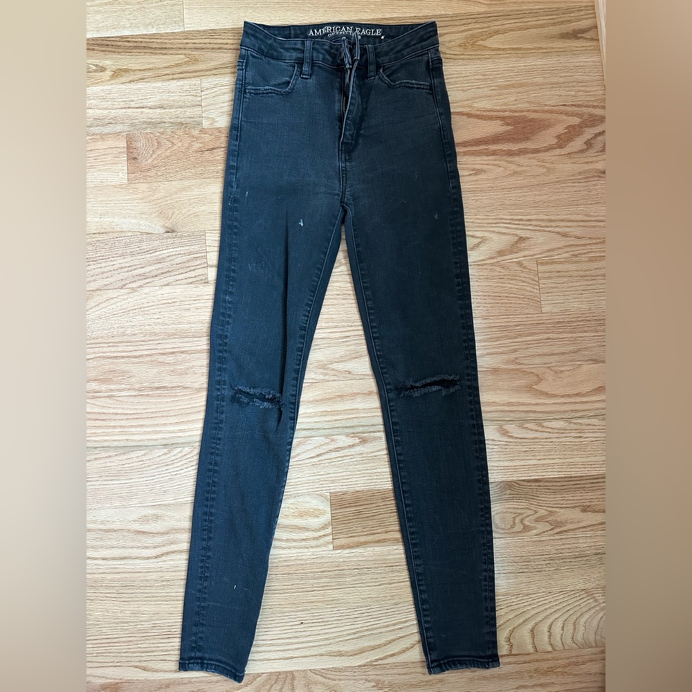American eagle black skinny jeans